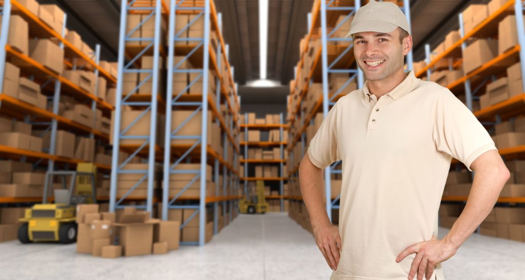 Man standing in warehouse