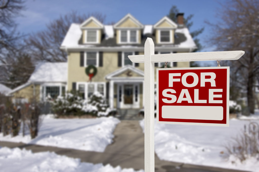 House for sale in snow