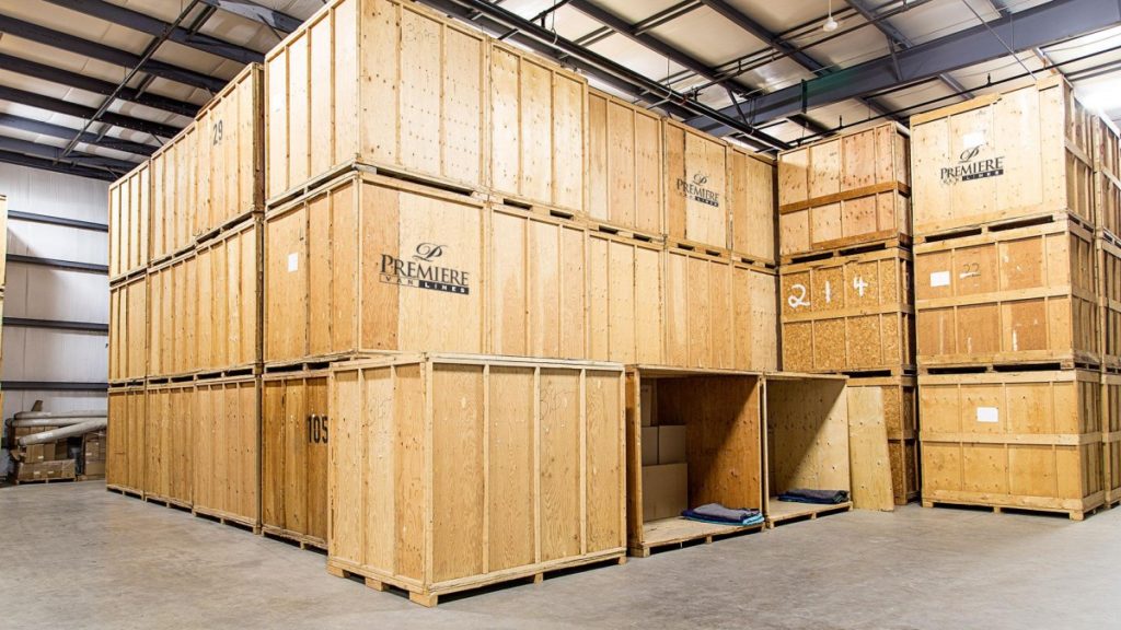 Warehouse with boxes