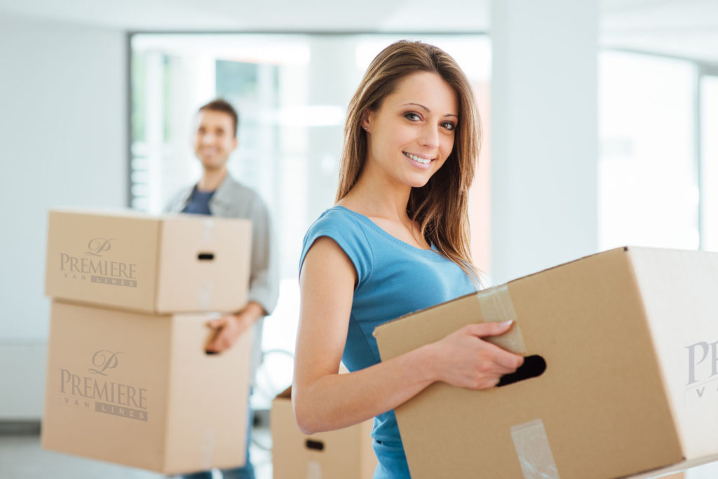 Woman holding box